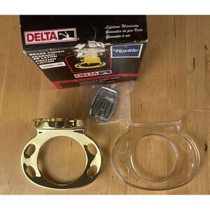 DELTA  74024PB Toothbrush & Tumbler Holder,  Brass   Vintage